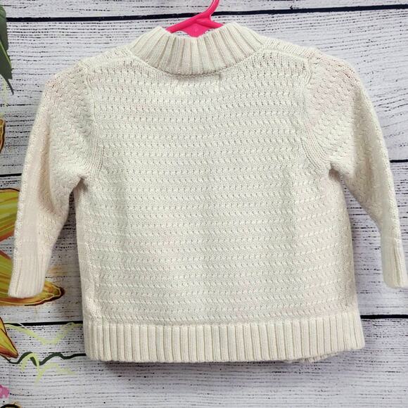 Old‎ Navy White Open Front Cardigan Infant Size 18-24mo - Picture 4 of 4